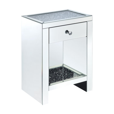 Ailia 1 - Drawer Mirrored Nightstand