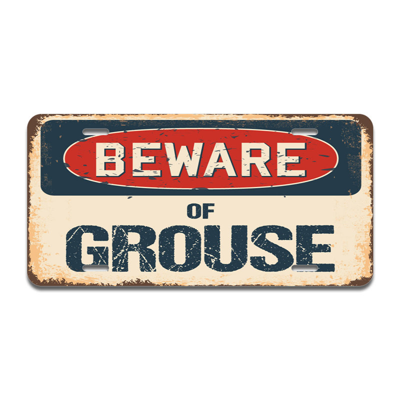 Cadre en aluminium «Beware of Grouse»