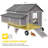  Mobile Chicken Coop Wooden Hen House with Nesting Box and Wheels, Large Poultry Cage Upgrade with Strong Iron Frame, Durable Waterproof