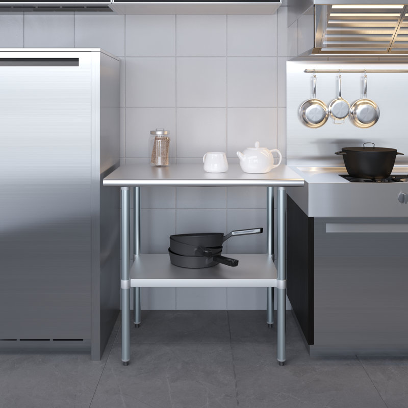 Amgood Stainless Steel Top Height-Adjustable Workbench & Reviews | Wayfair