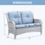 Tonry 51.6 " W Wicker Patio Sofa with Cushions-1653043291