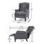 Fauteuil inclinable capitonné en tissu-1736306018