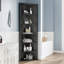 Étagère d'angle à 6 niveaux avec tablette réglable, bibliothèque de coin de 68 po de hauteur, étagère de rangement autoportante pour salon, bureau, cuisine, salle de bain, petit espace, noir-346578362