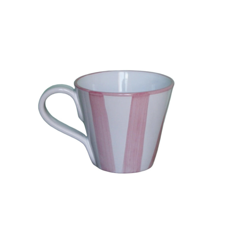 Rimini Mug, Pink/White