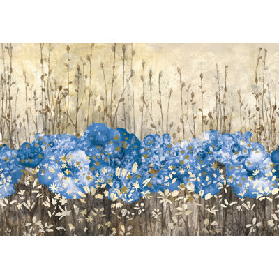Long Flowers - Wrapped Canvas Painting