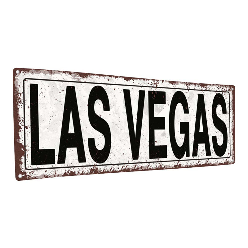 "Panneau de métal vieilli, Las Vegas"