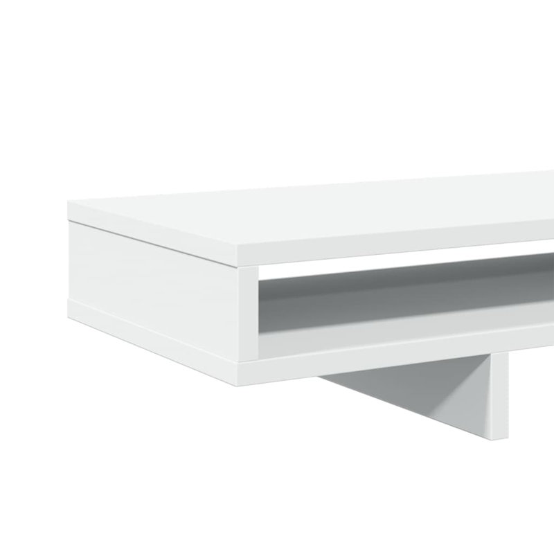 Balzarotti Manufactured Wood Monitor Stand, White, 15cm H x 100cm W x 27cm D