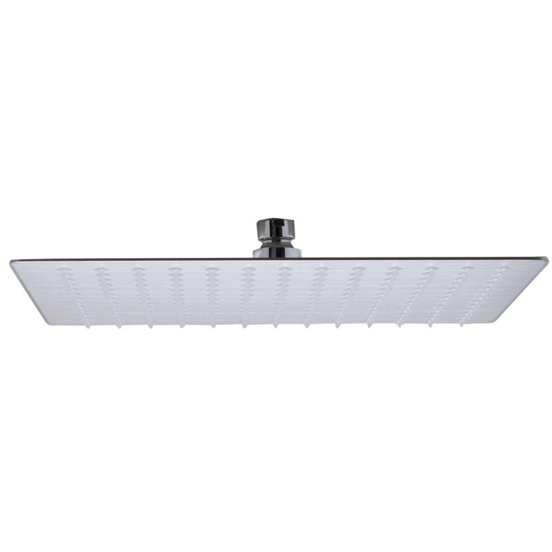 Pomme de douche carrée 12 po, Acier inoxydable brossé uni