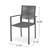 Gray And Dark Rope Seat Outdoor Dining Chair , 2 With Aluminum Frame Modern Chairs For Use, Gray,  2
