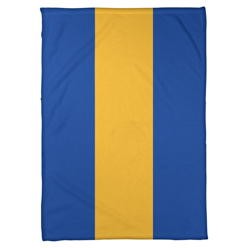 Sewn Throw Blanket, 60" W x 80" L, Blue/Gold Middle