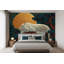 Murale tigre vert et vert oriental-509878899