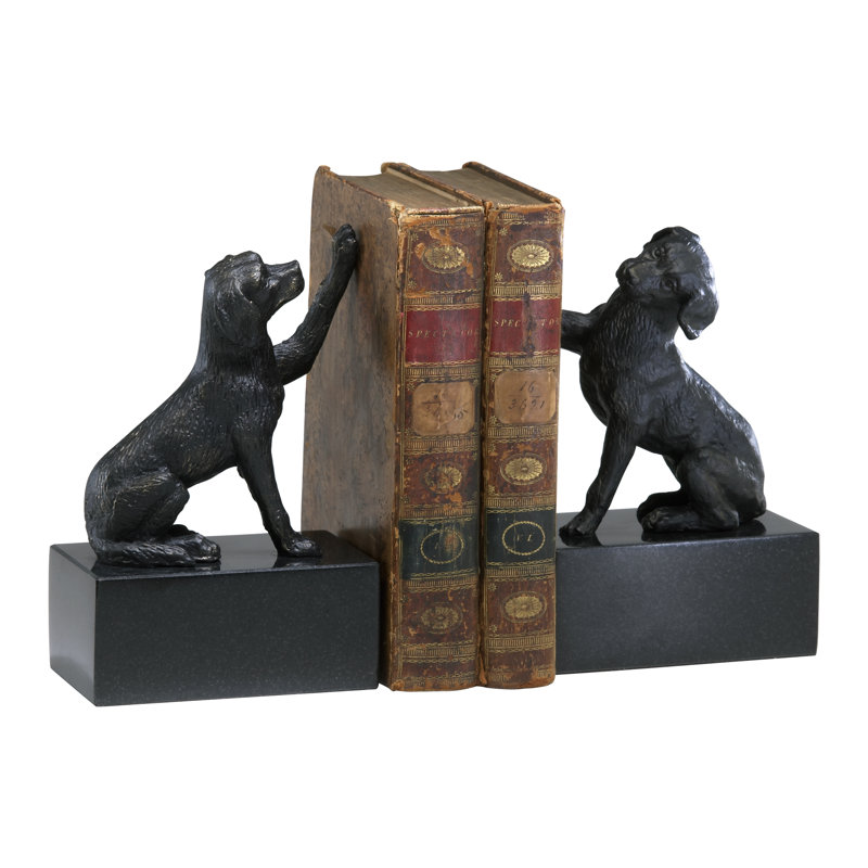 Dog Farmhouse / Country Metal Non-Skid Bookends