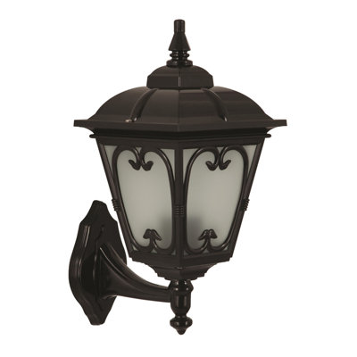 Durable Outdoor Wall Lamp - Black ABS Body with Polycarbonate Cap, 15.7 x 7.9 x 9.8 inches | E27 Socket, Max 40W, IP65 Waterproof Rating | Ideal for Traditional & American Nostalgic Decor, Elegant & Functional