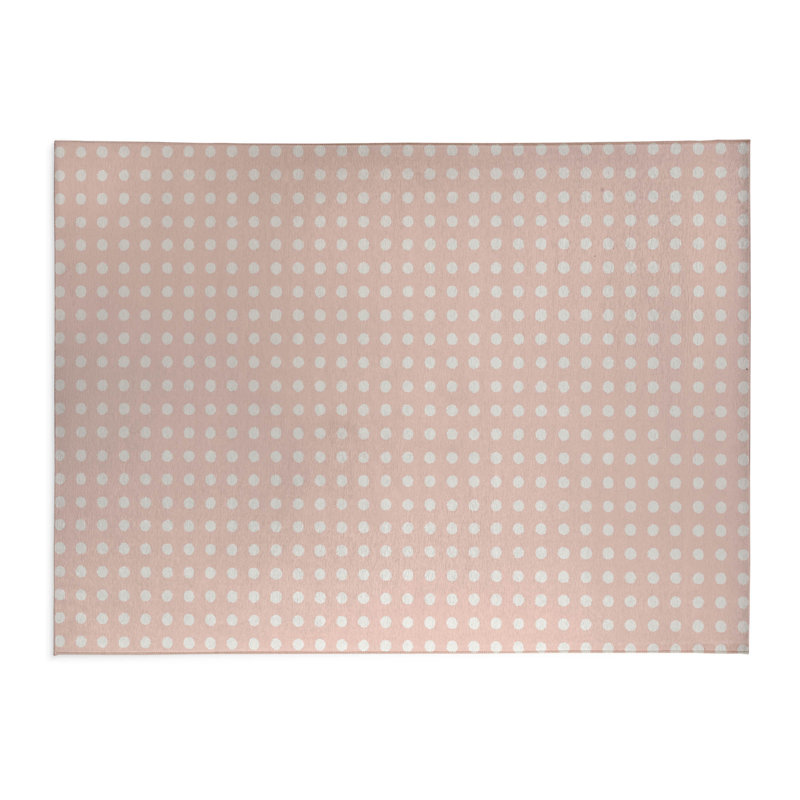 Dot Locked Kids Play Mat, Rectangle 36" x 60", Pink