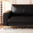 Retro Mid-Century Black Straight Small Sofa