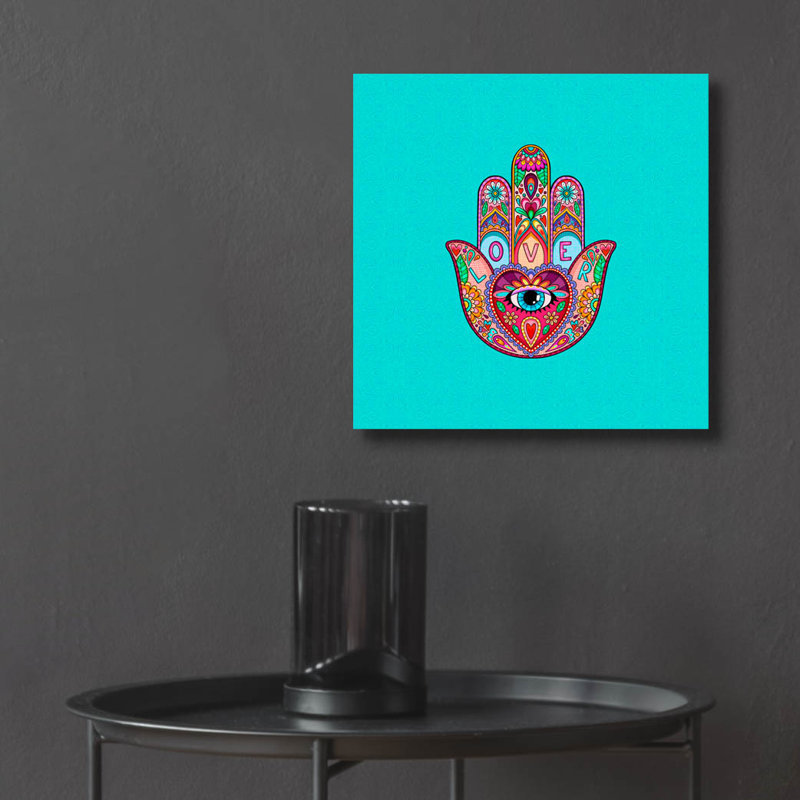 «Lover Hamsa» par Hello Angel, H 12 po x l 12 po x P 0,13 po