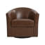 Fauteuil d'appoint pivotant rembourré en similicuir-1758708713