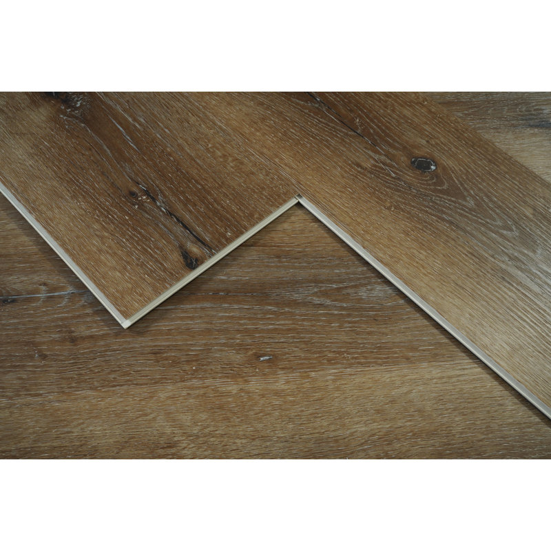 Luxury Vinyl Flooring 7 x 48 x 7mm 20 mil, Hickory Oak