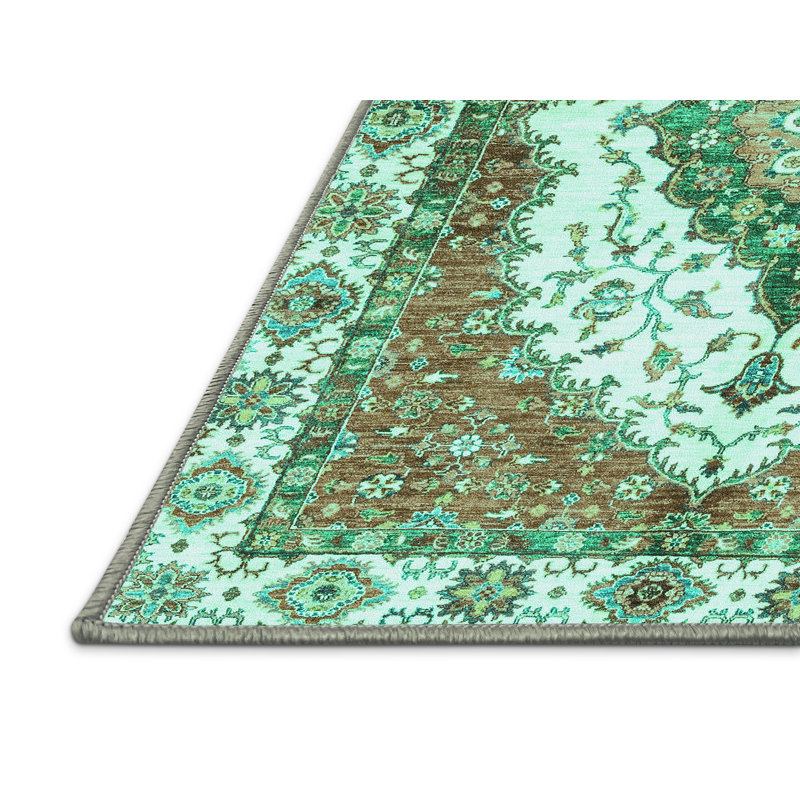 Washable Abstract Indoor Rug, Runner 2' x 5'