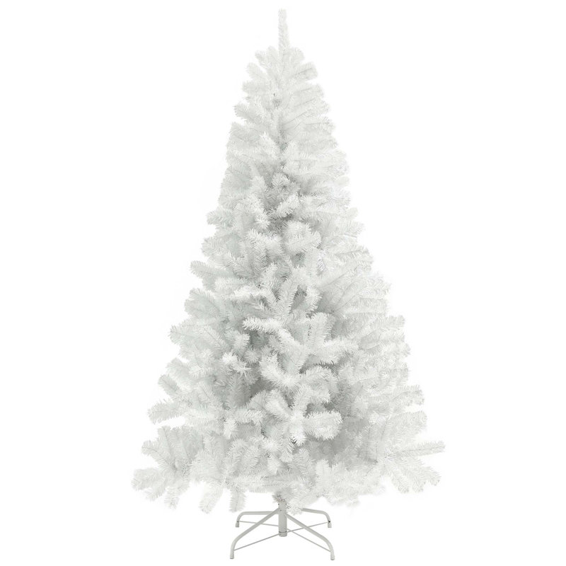Arbre de Noël artificiel avec conception à ouverture automatique, non éclairé, base en acier, idéal pour la décoration des fêtes à la maison et au bureau, facile à assembler et à ranger
