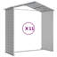 Remise de jardin en acier galvanisé 75,2 po x 385,8 po x 78 po Briyith