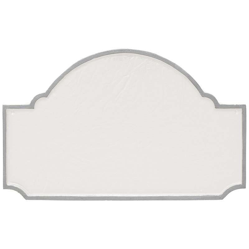 Plaque d’adresse murale sur 2 lignes fitzgerald, Blanc / argent, Oui