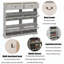 Range-chaussures avec 2 tiroirs, 4 tiroirs rabattables, range-chaussures autoportant avec tablette réglable, range-chaussures pour vestibule, vestibule, range-chaussures mince - blanc antique