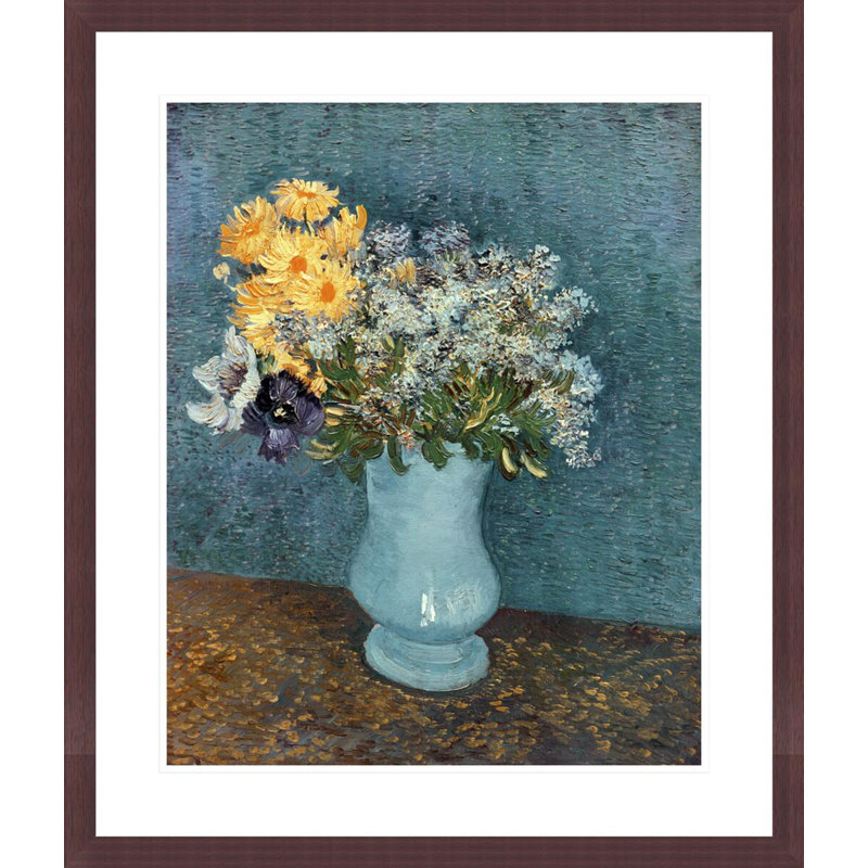 «Vase of Flowers» par Vincent van Gogh, impression giclée encadrée, H 27,59 po x l 23,5 po