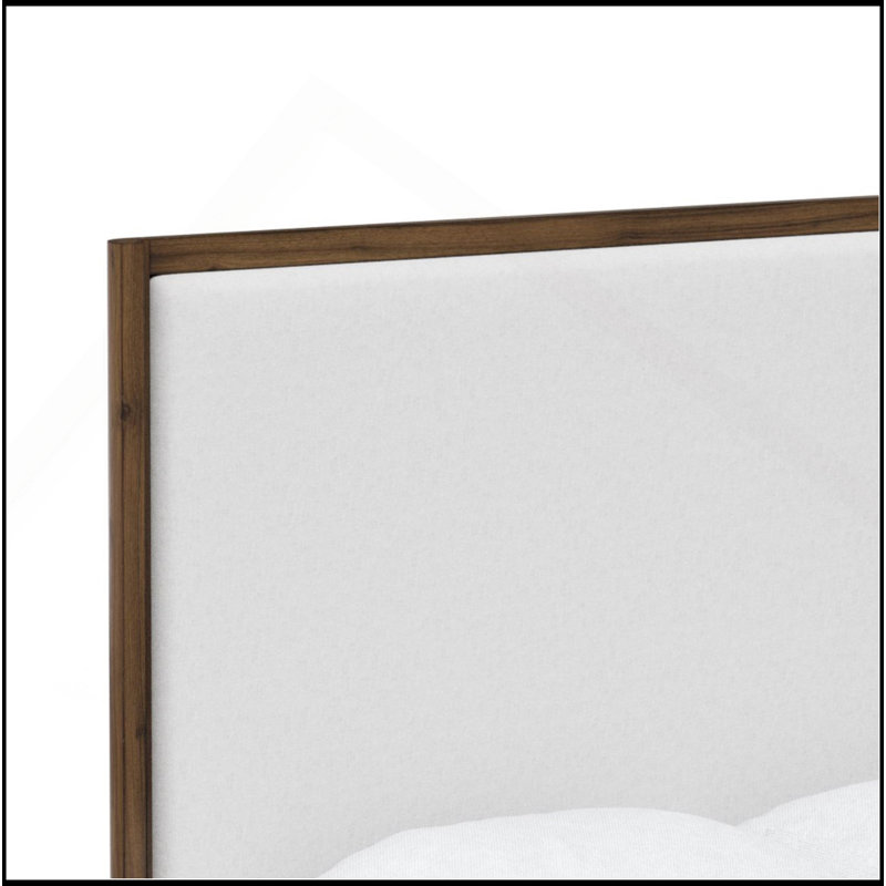 Grand lit tapissier en noyer