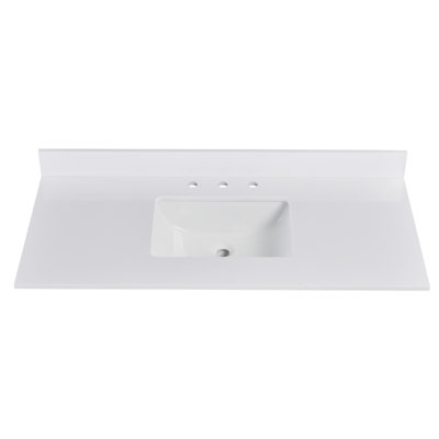 48'' Engineered Stone Single Bathroom Vanity Top with Sink