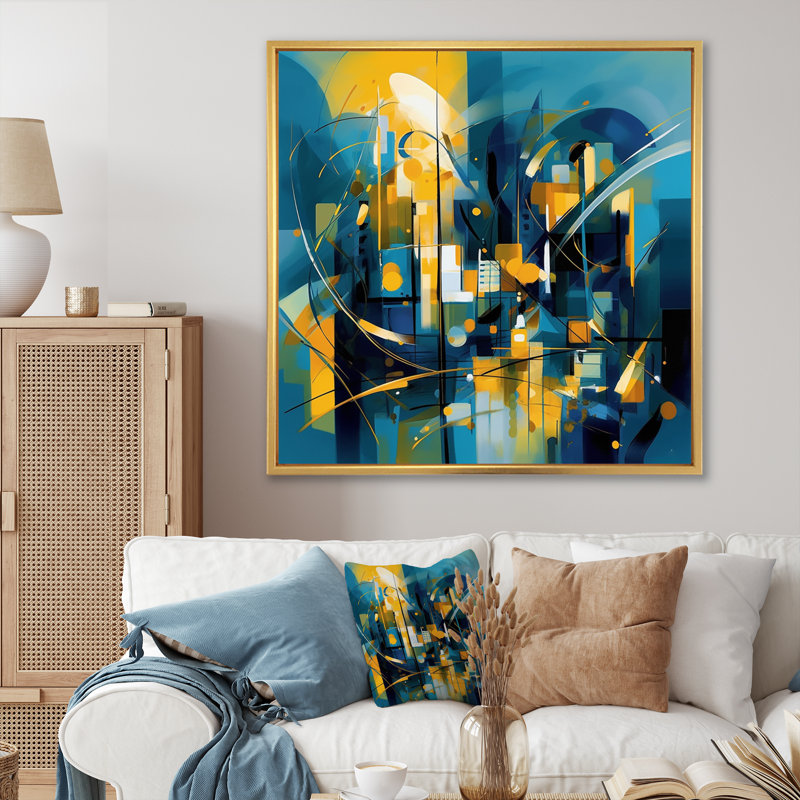 «Nittaya Elegance Of Marble II» sur toile, H 30 po x l 30 po x P 1 po, Cadre flottant doré