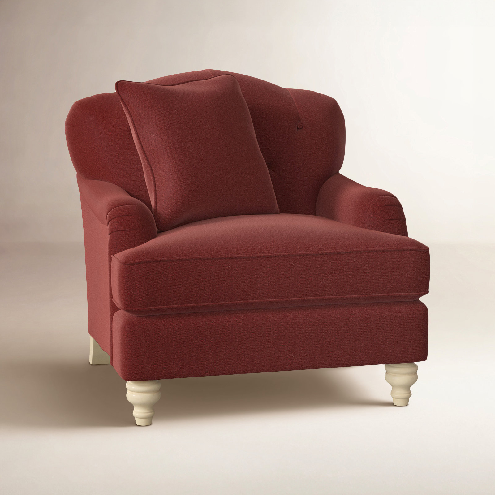 Sullivan Upholstered Down Filled Armchair, Beantown 10 Sand Performance Chenille, Manhattan, No