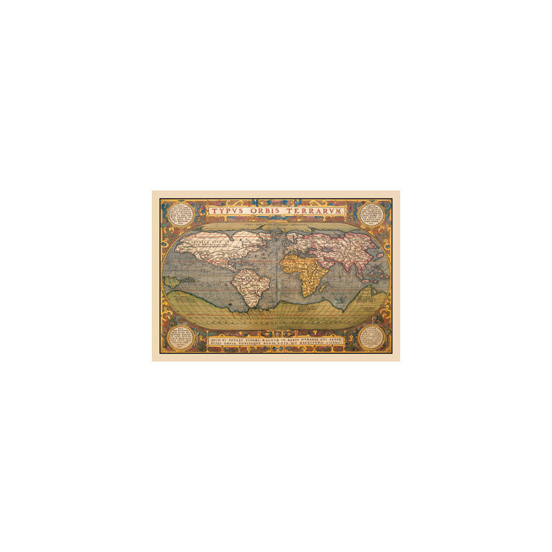 « world map », impression sur toile tendue, H 20 po x l 30 po x P 0,5 po
