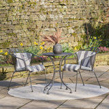 Round 2 - Person 60cm Long Bistro Set with Cushions
