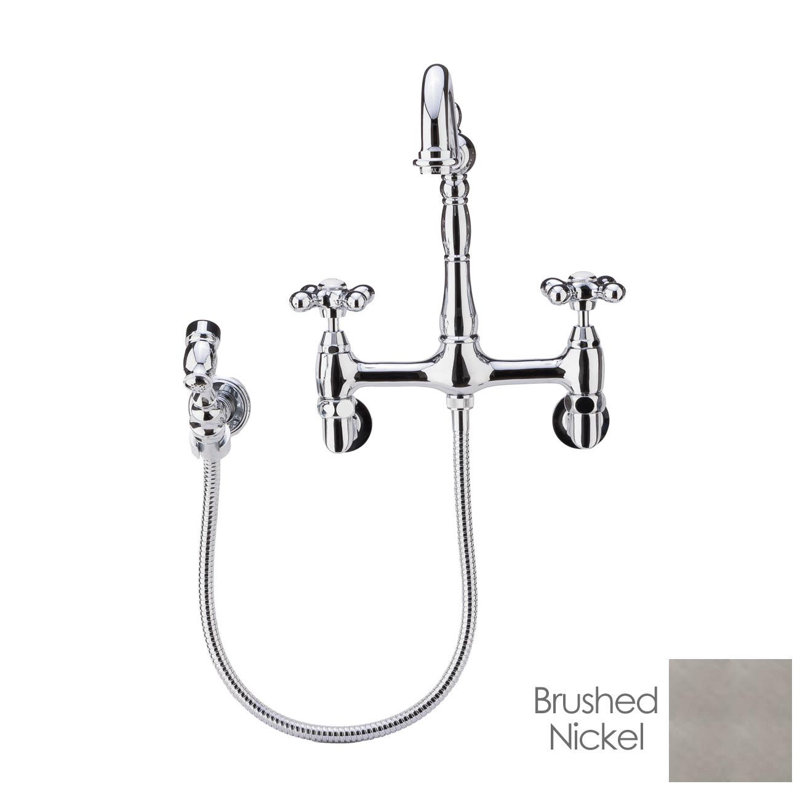 Chevington Kitchen Faucet with Side Spray, Brushed Nickel