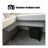 Black L-Shaped Hight adjustable Manufactured Wood + Steel desk-108074794-108074796