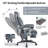 Heavy Duty Ergonomic Leather Executive Office Chair，Modern Massage Office Chair With Heating Function,Grey-1975138779