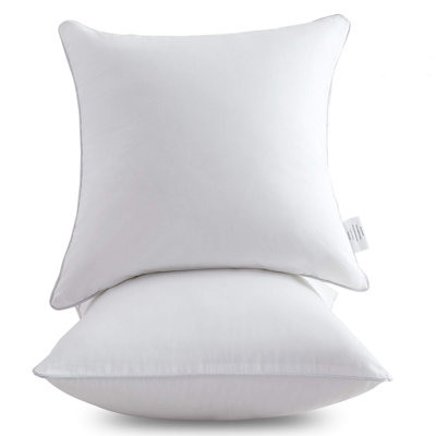 Pillow Inserts,Throw Pillow Inserts With 100% Cotton Cover,18 Inch Square Interior Sofa Pillow Inserts,(White/2 Pcs)