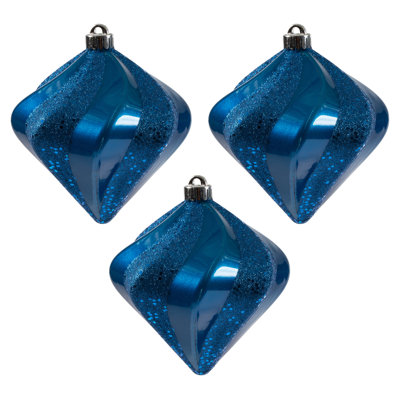 Swirl Diamond UV Candy Christmas Ornament
