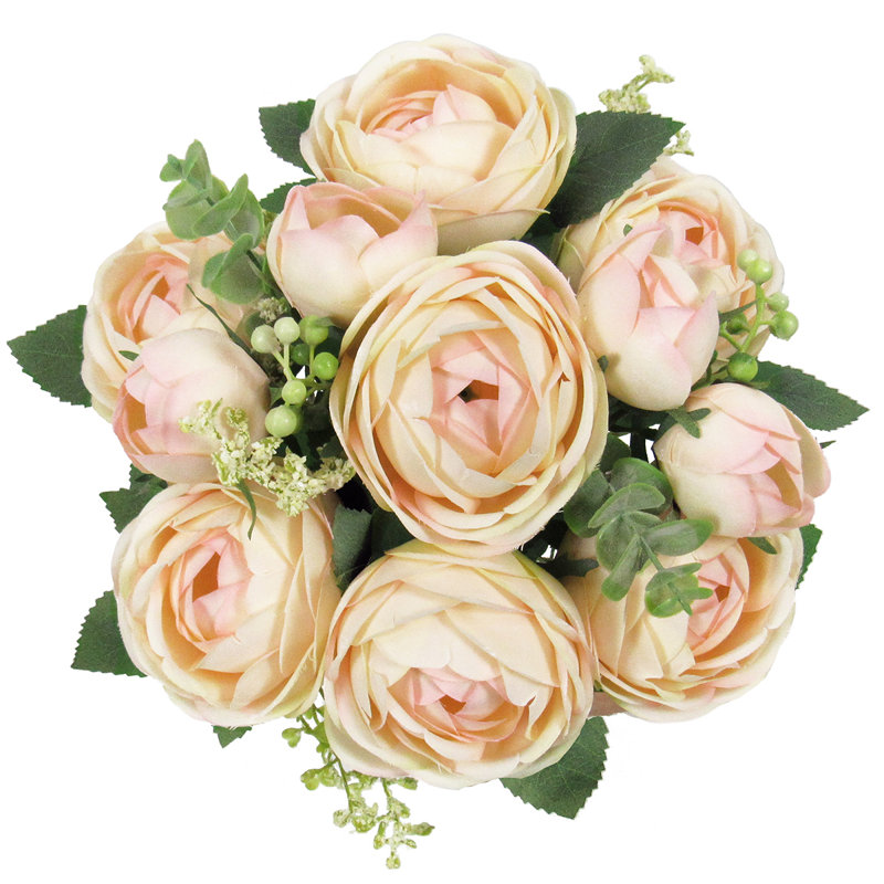 Buisson de renoncule classique, Rose ivoire