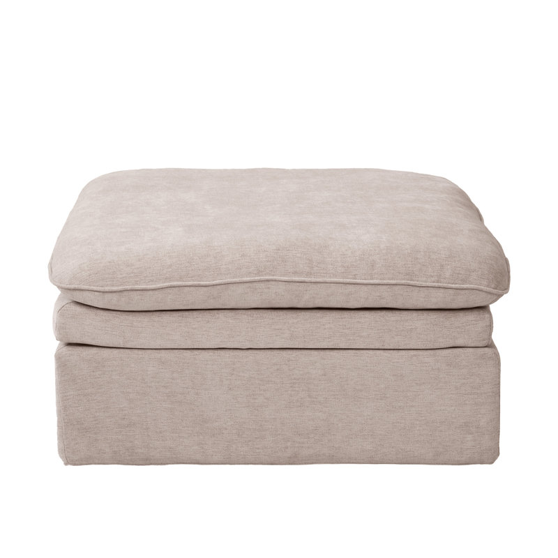 Repose-pieds modulaire avec coussin double Laron, Kaki