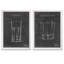 «Barware Blueprint I» par Antonyus Bunjamin (Abe) - ensemble de 2 reproductions d'art encadrées-859345216-921232701-921232696