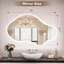 Asymmetrical LED Frameless Backlit Wall Mirror Bathroom Vanity Mirror with 3 Colour Adjustment and Anti-Fog-416228455-432333236