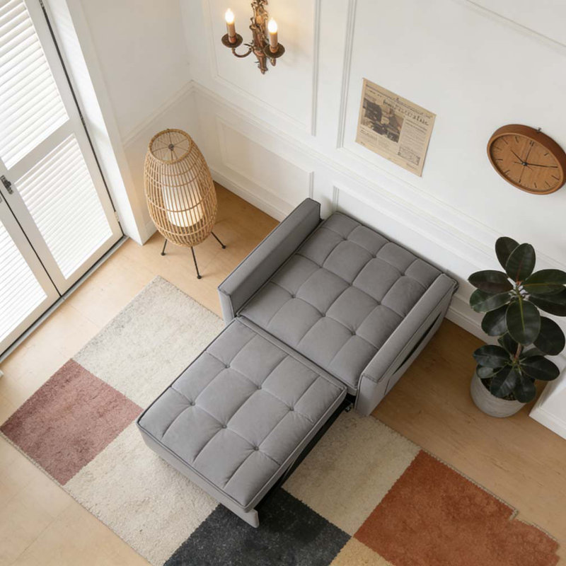 Sofa bed chair 3 in 1 convertible, DARK GREY
