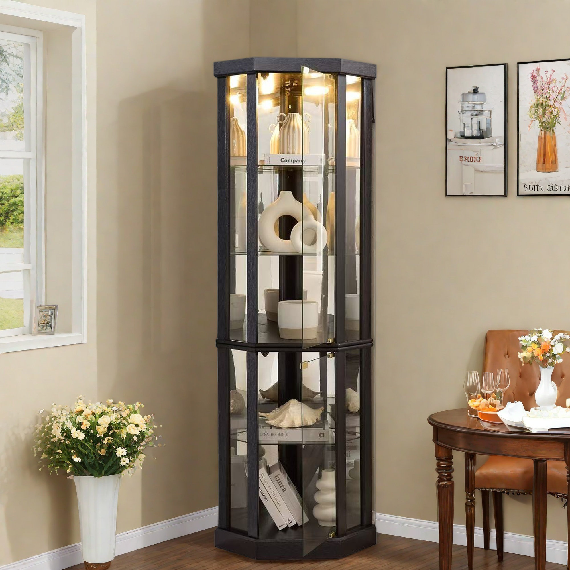 Vitrine D Angle En Verre