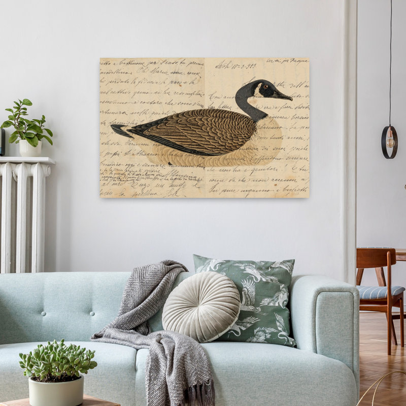 Canada Goose, oiseau rétro, art animalier, H 36 po x l 24 po