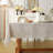 Rustic Cotton Linen Table Cloth,Tablecloths For 6 Foot Rectangle Tables,Waterproof Washable Tablecloth With Tassel Rectangle/Oblong, 55''X 86'', 6-8 Seats,Coffee Lines-255570023