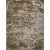 Sumo Rectangle Hand Loomed Polyester/Microfiber Area Rug in Taupe