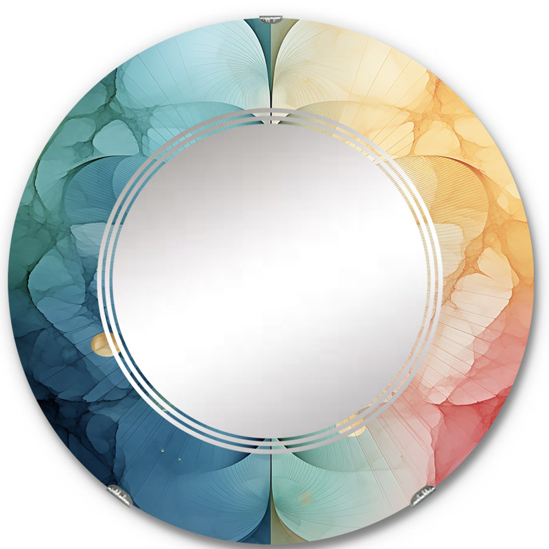 Reinart - Miroir mural moderne rond, 24 po x 24 po