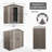 Outdoor Metal Storage Shed Gray-110646396